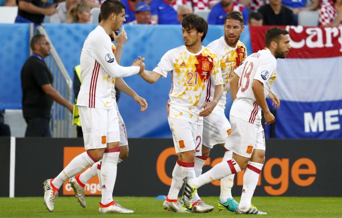 VIDEO + FOTO ŞOC la EURO 2016 » Spania pierde în faţa Croaţiei, 1-2! Ibericii vor juca în optimi cu Italia