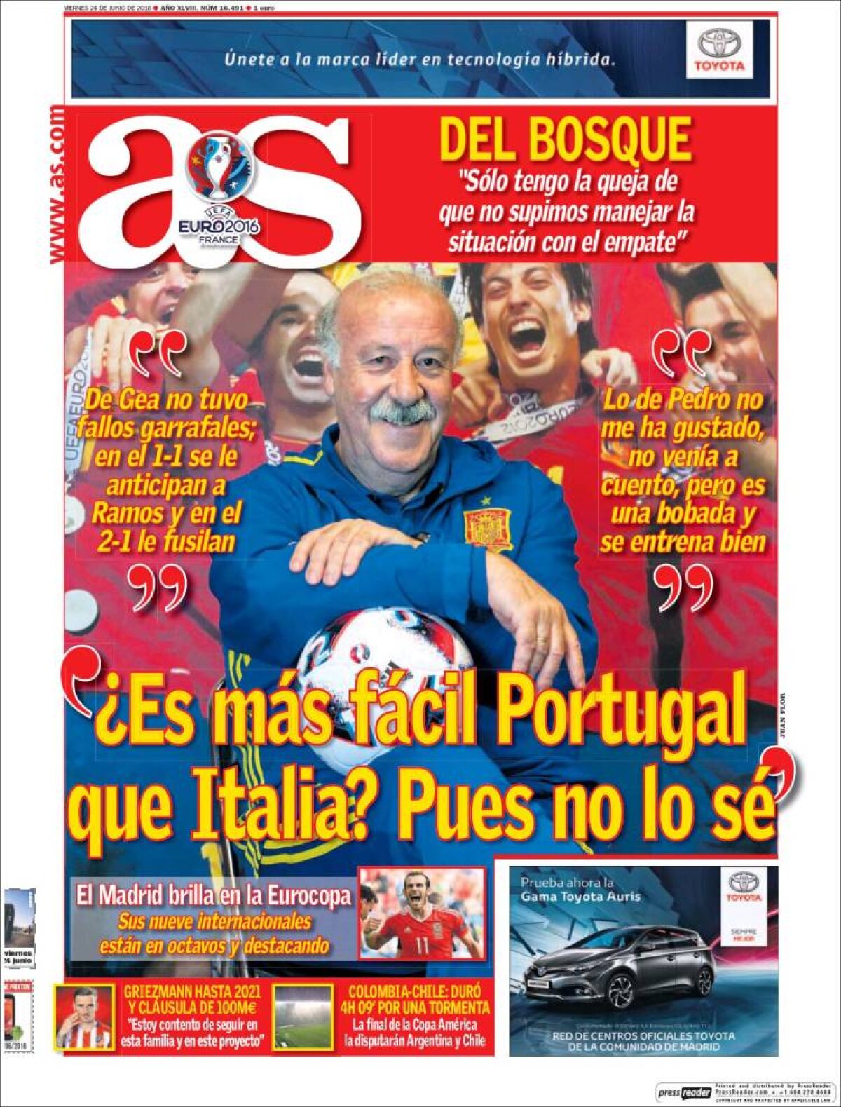 Ce scriu azi ziarele de sport din lume (24 iunie 2016)