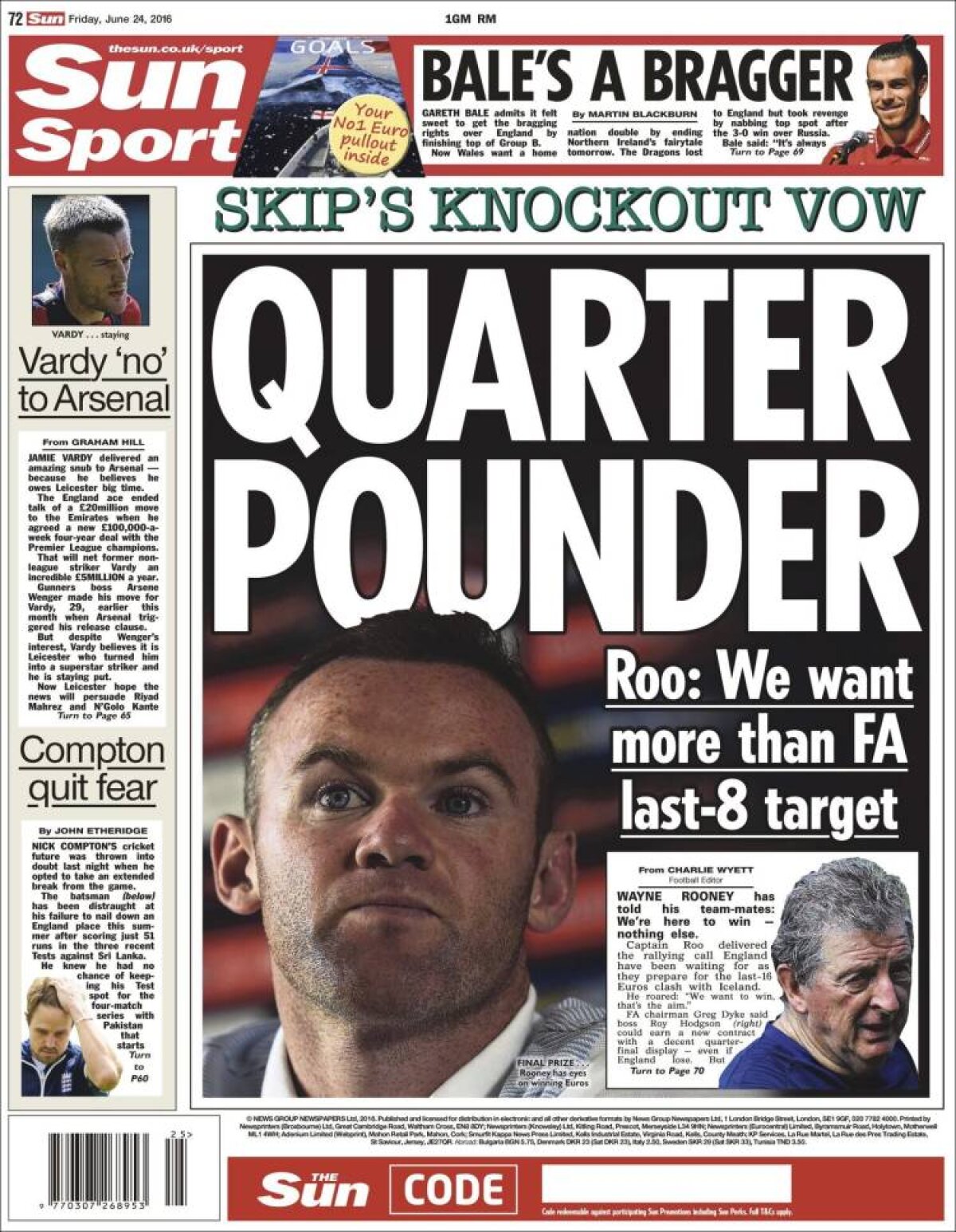 Ce scriu azi ziarele de sport din lume (24 iunie 2016)