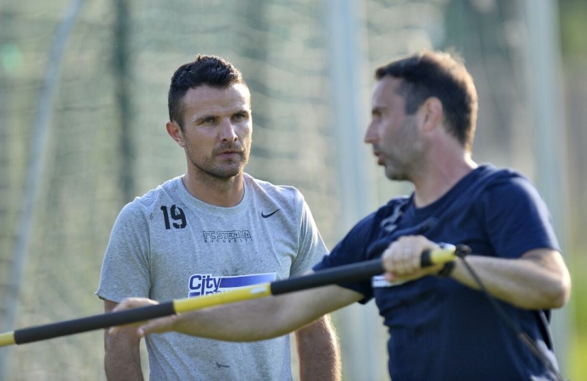 FOTO EXCLUSIV Primul antrenament al lui Aganovici la Steaua » Vremea le-a creat probleme roș-albaștrilor