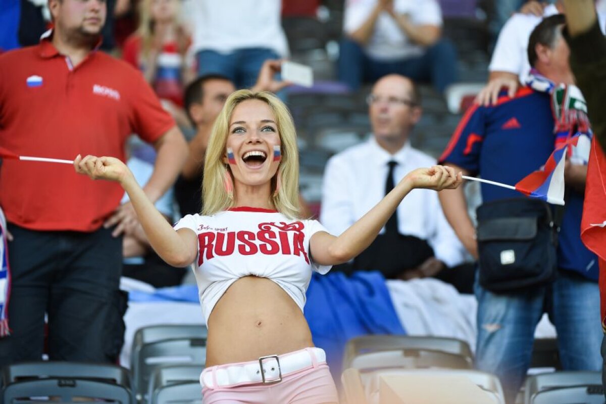 FOTO Blondele sunt la putere » O rusoaică a atras toate privirile la EURO