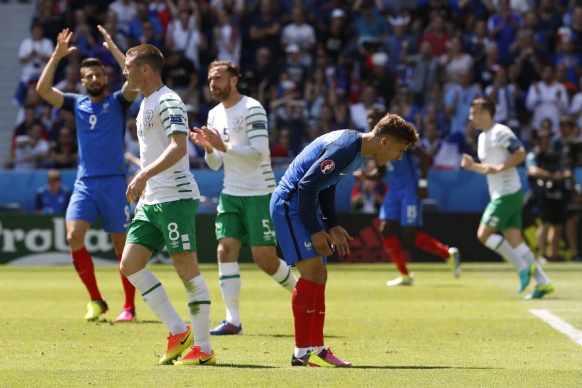VIDEO ȘI FOTO » Franța merge mai departe după 2-1 cu Irlanda! Griezmann a fost eroul țării gazdă
