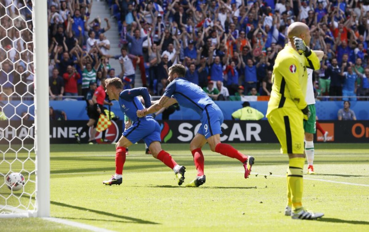 VIDEO ȘI FOTO » Franța merge mai departe după 2-1 cu Irlanda! Griezmann a fost eroul țării gazdă