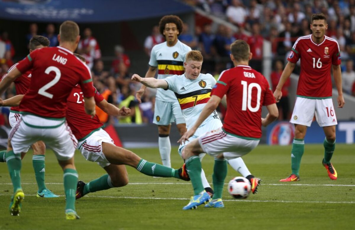 FOTO ȘI VIDEO » Ploaie de goluri în poarta Ungariei! Belgia se califică în "sferturi", unde va întâlni Țara Galilor