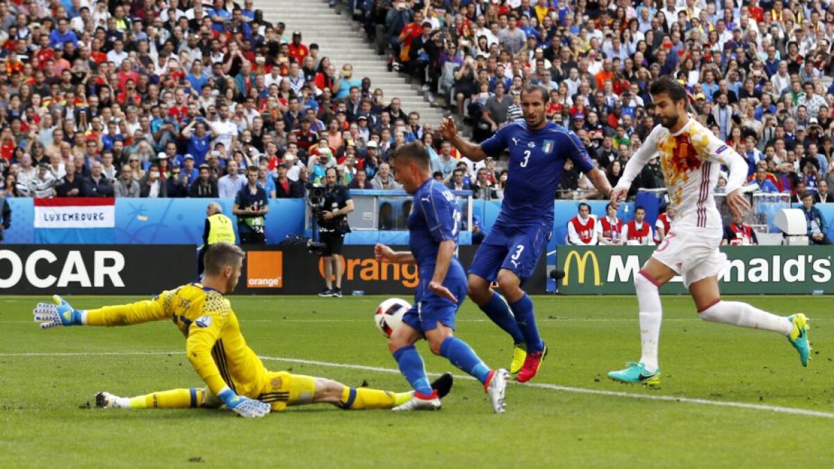 VIDEO+FOTO » Italia a trimis Spania acasă după 2-0 și joacă în "sferturi" cu Germania