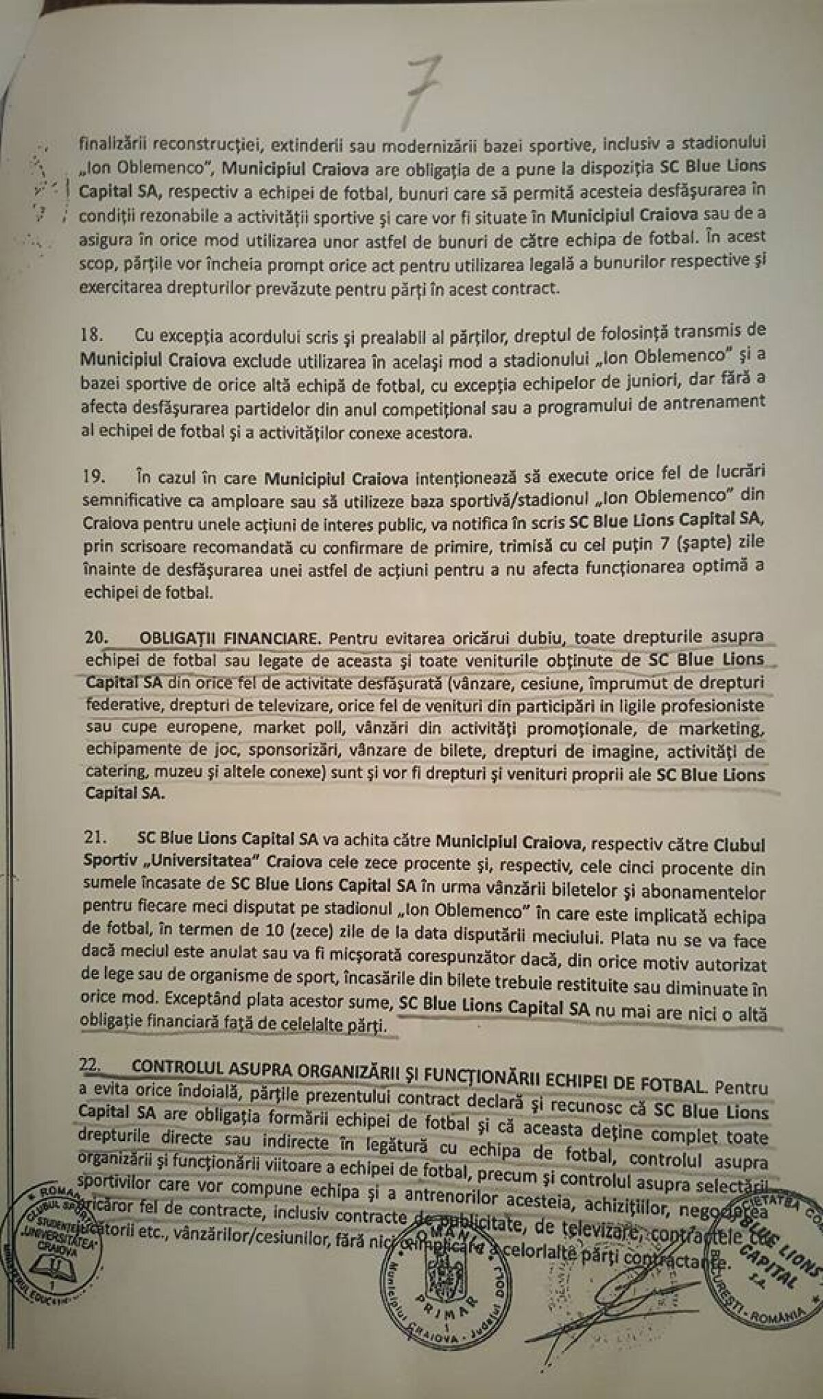 FOTO Mititelu a prezentat actele care ar demonstra că CSU Craiova nu aparține Olteniei: "Acesta e contractul"