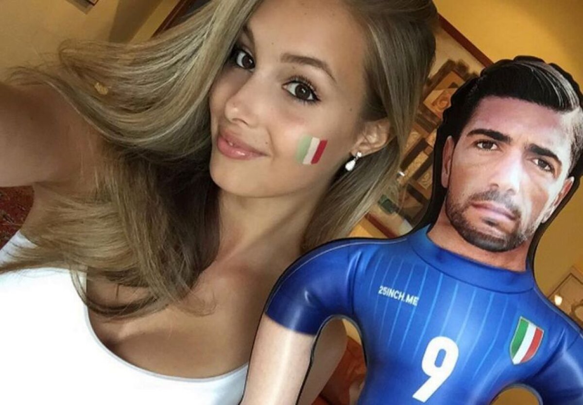 GALERIE FOTO Spectacol în teren, dar și în tribune! Cum arată soțiile jucătorilor italieni » Conte și Pelle, printre norocoși