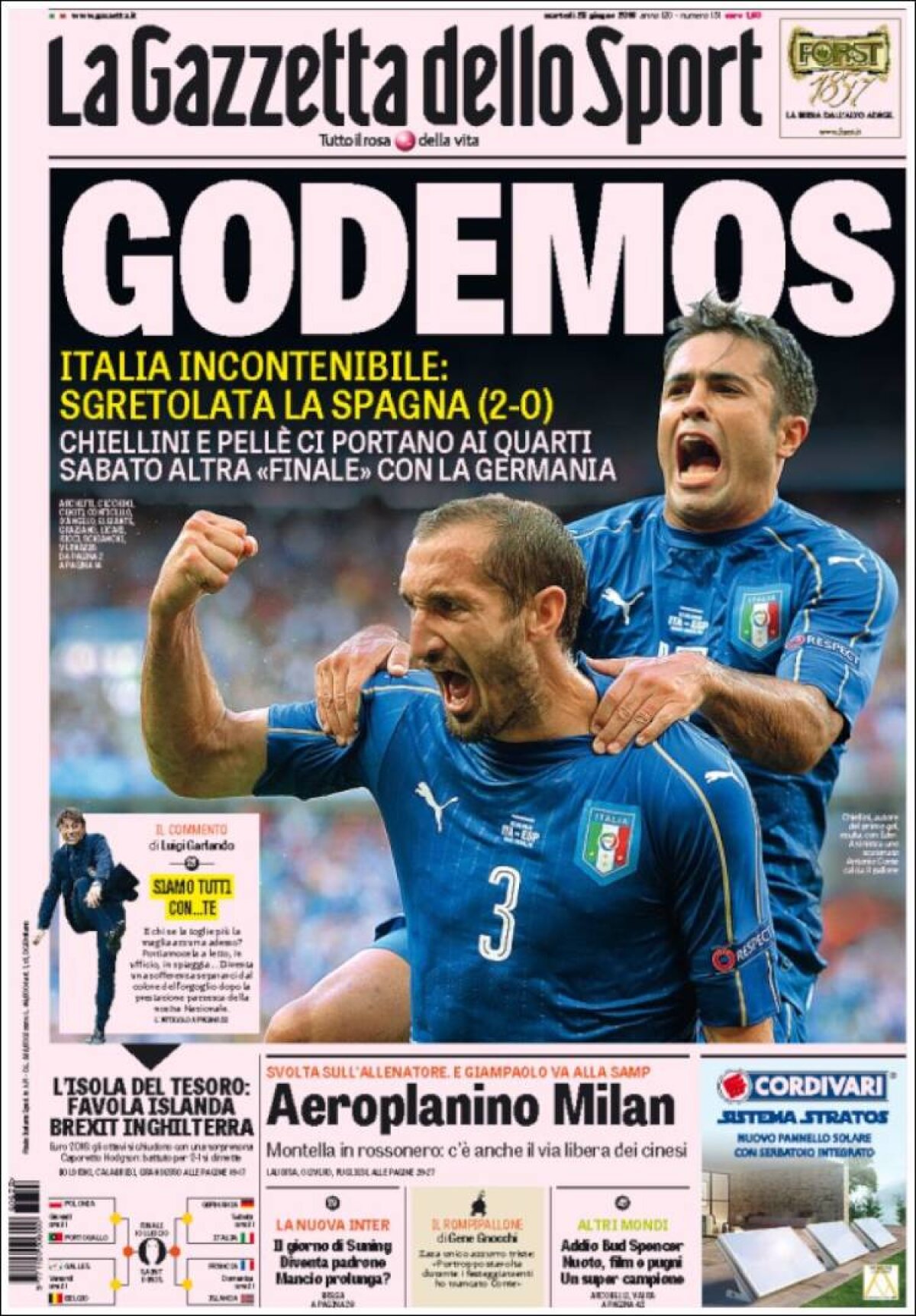 Ce scriu azi ziarele de sport din lume (28 iunie 2016)