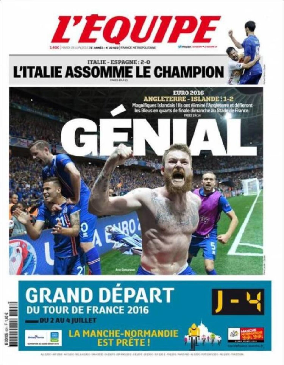 Ce scriu azi ziarele de sport din lume (28 iunie 2016)