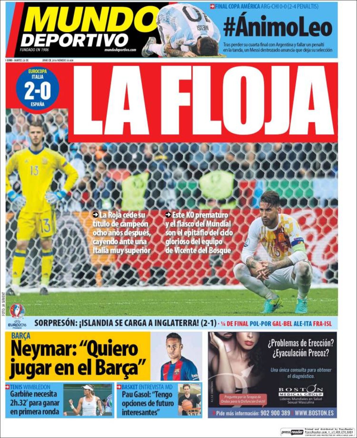 Ce scriu azi ziarele de sport din lume (28 iunie 2016)