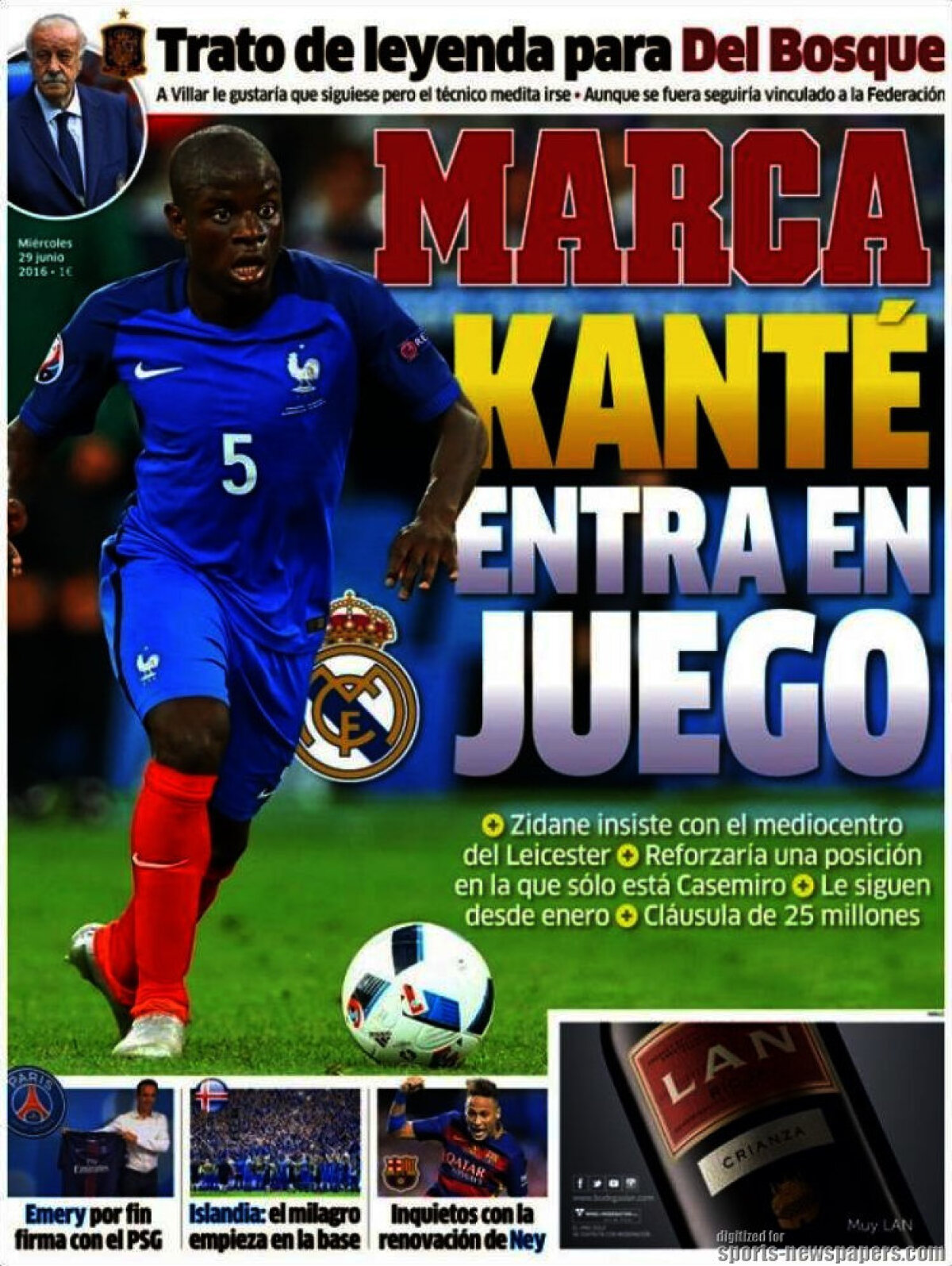 Ce scriu azi ziarele de sport din lume (29 iunie 2016)