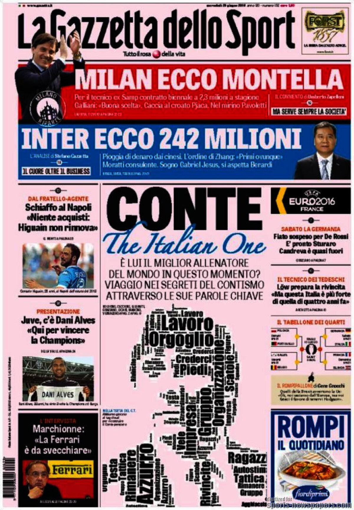 Ce scriu azi ziarele de sport din lume (29 iunie 2016)