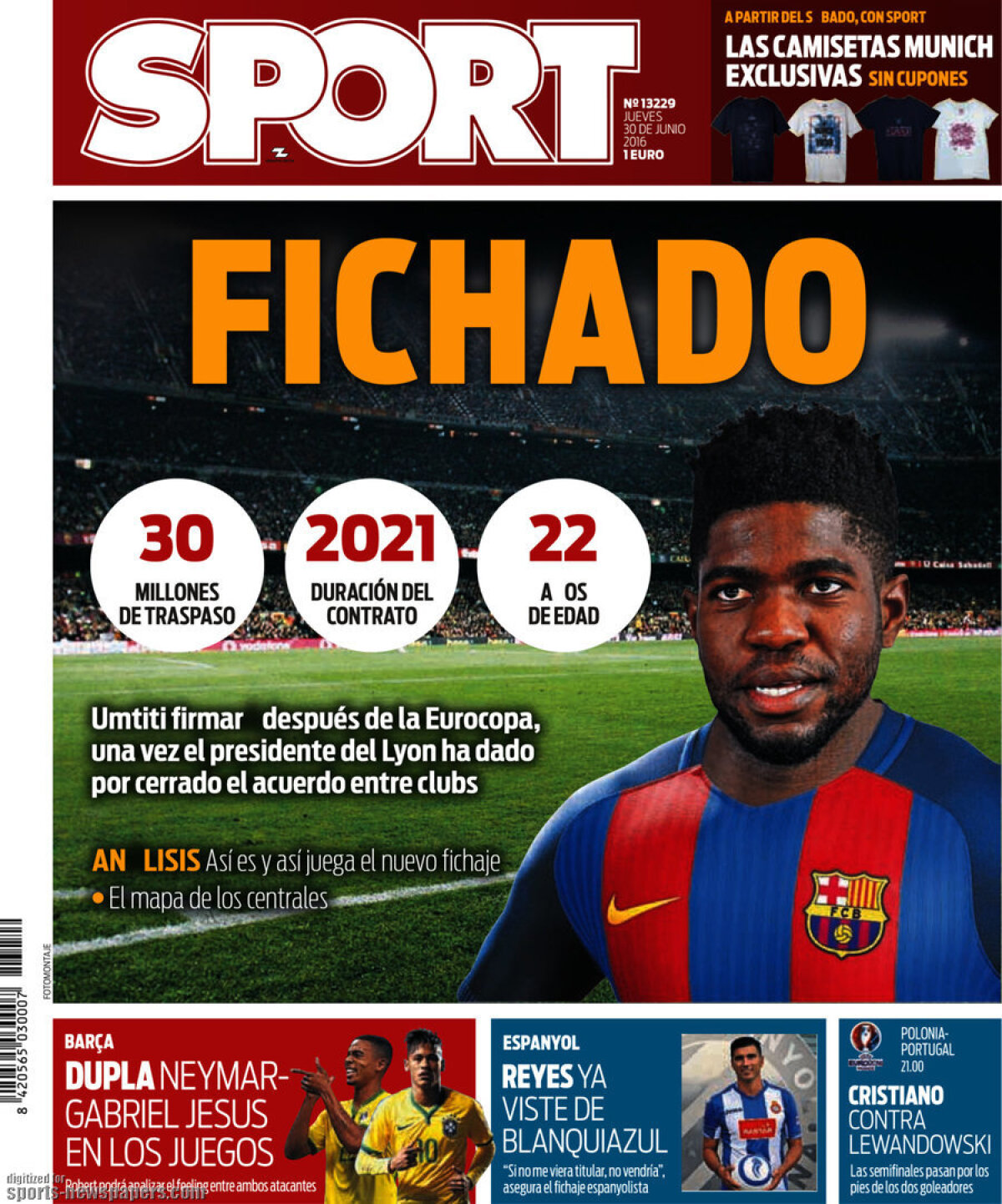 Ce scriu azi ziarele de sport din lume (30 iunie 2016)