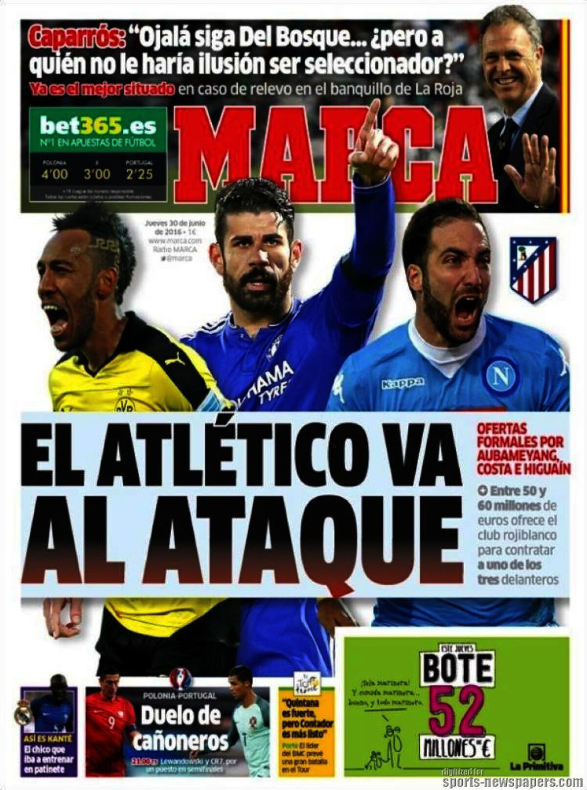 Ce scriu azi ziarele de sport din lume (30 iunie 2016)