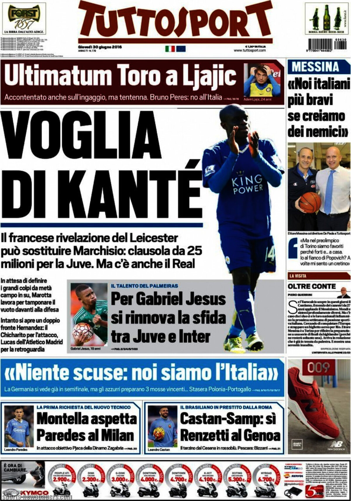 Ce scriu azi ziarele de sport din lume (30 iunie 2016)