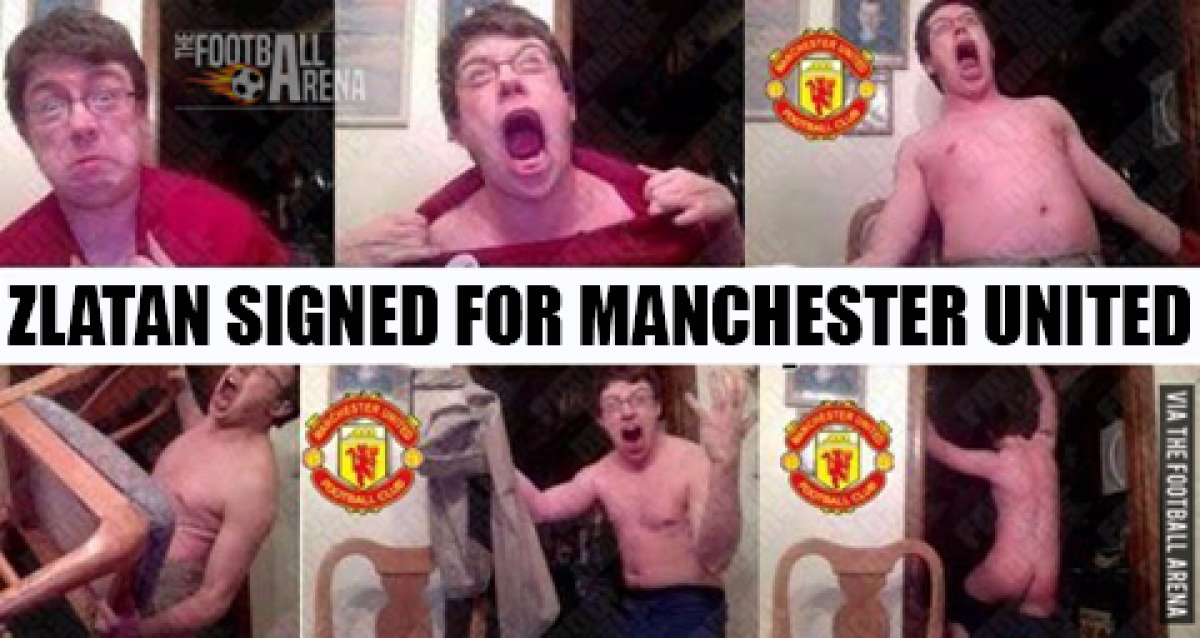 VIDEO+FOTO Cele mai reușite glume după transferul lui Zlatan la United » Ce fac acum fanii lui Arsenal :)