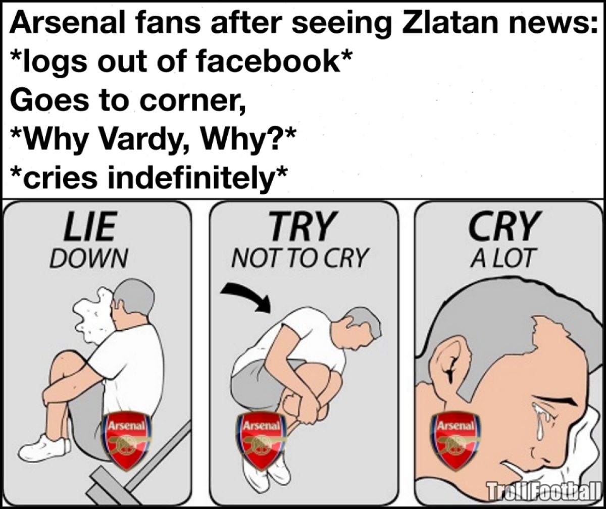 VIDEO+FOTO Cele mai reușite glume după transferul lui Zlatan la United » Ce fac acum fanii lui Arsenal :)