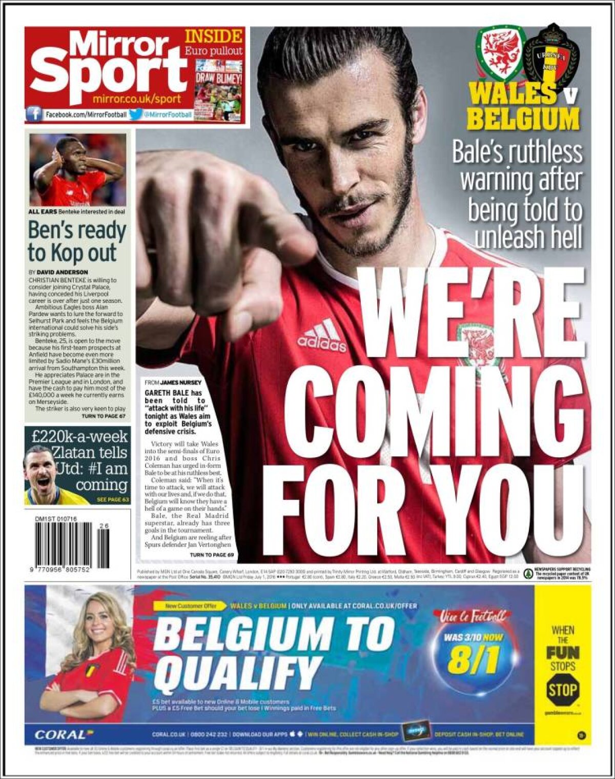 Ce scriu azi ziarele de sport din lume (1 iulie 2016)