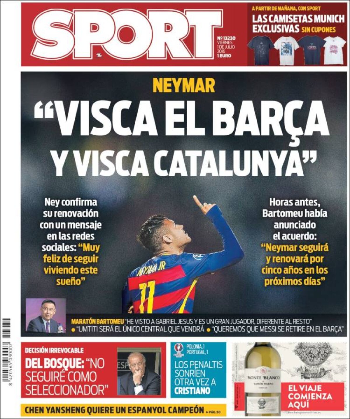 Ce scriu azi ziarele de sport din lume (1 iulie 2016)