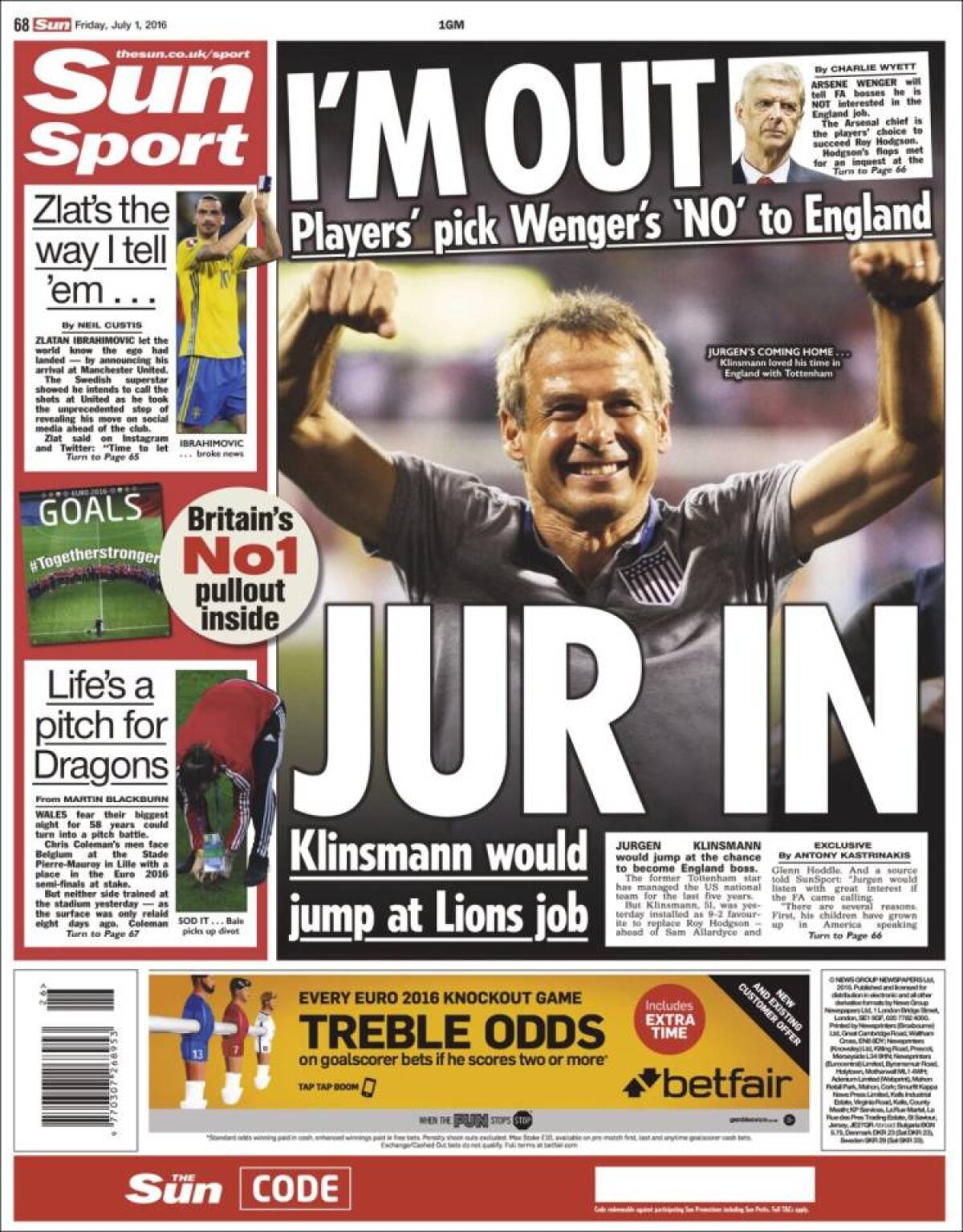 Ce scriu azi ziarele de sport din lume (1 iulie 2016)