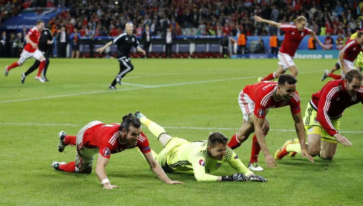 VIDEO+FOTO Nebunie de meci la EURO! Țara Galilor joacă în semifinale cu Portugalia, după ce a eliminat Belgia!