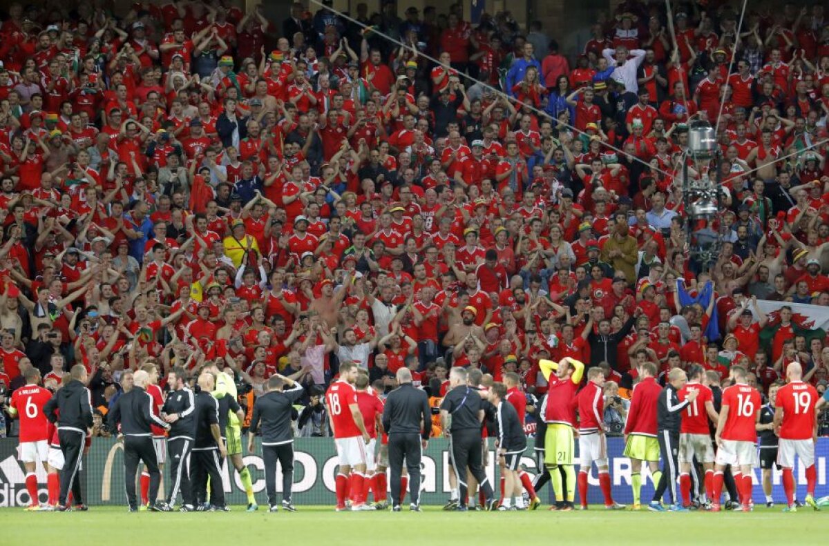 GALERIE FOTO Imagini fabuloase! Ce s-a întâmplat după calificarea Țării Galilor în semifinalele EURO
