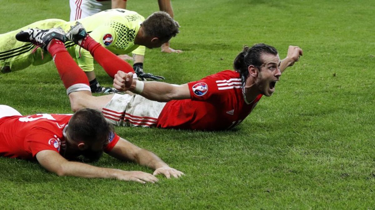 GALERIE FOTO Imagini fabuloase! Ce s-a întâmplat după calificarea Țării Galilor în semifinalele EURO