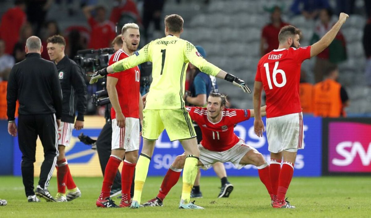 GALERIE FOTO Imagini fabuloase! Ce s-a întâmplat după calificarea Țării Galilor în semifinalele EURO