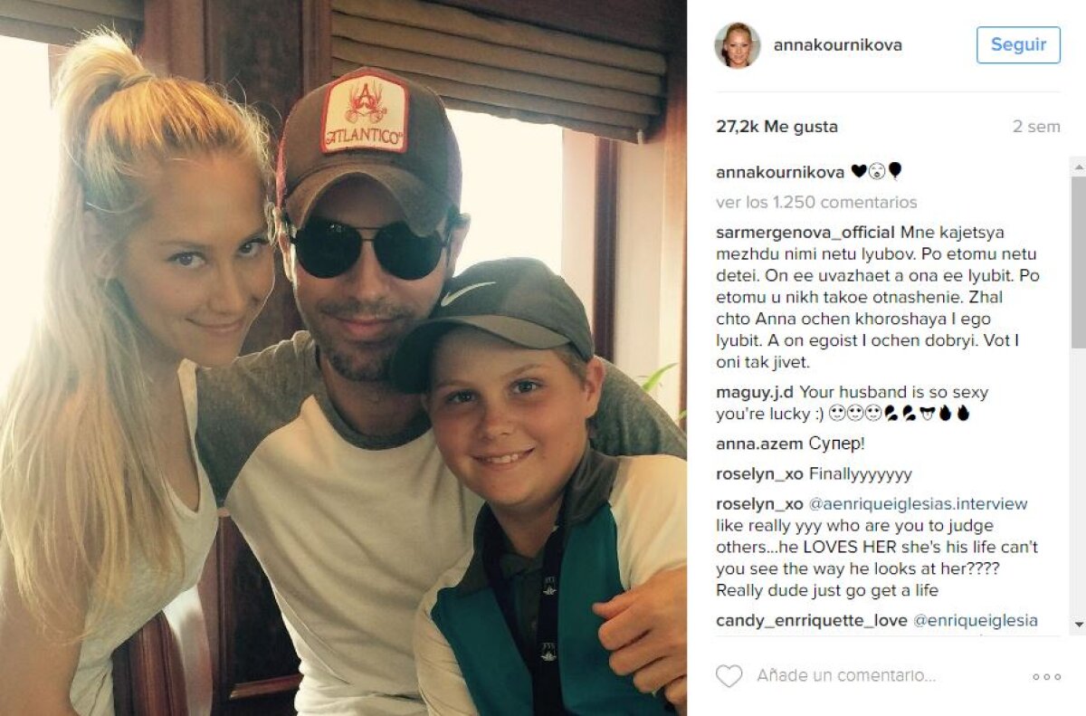 FOTO Kournikova arată incredibil la 35 de ani! A postat prima poză cu Enrique Iglesias după 15 ani de relație