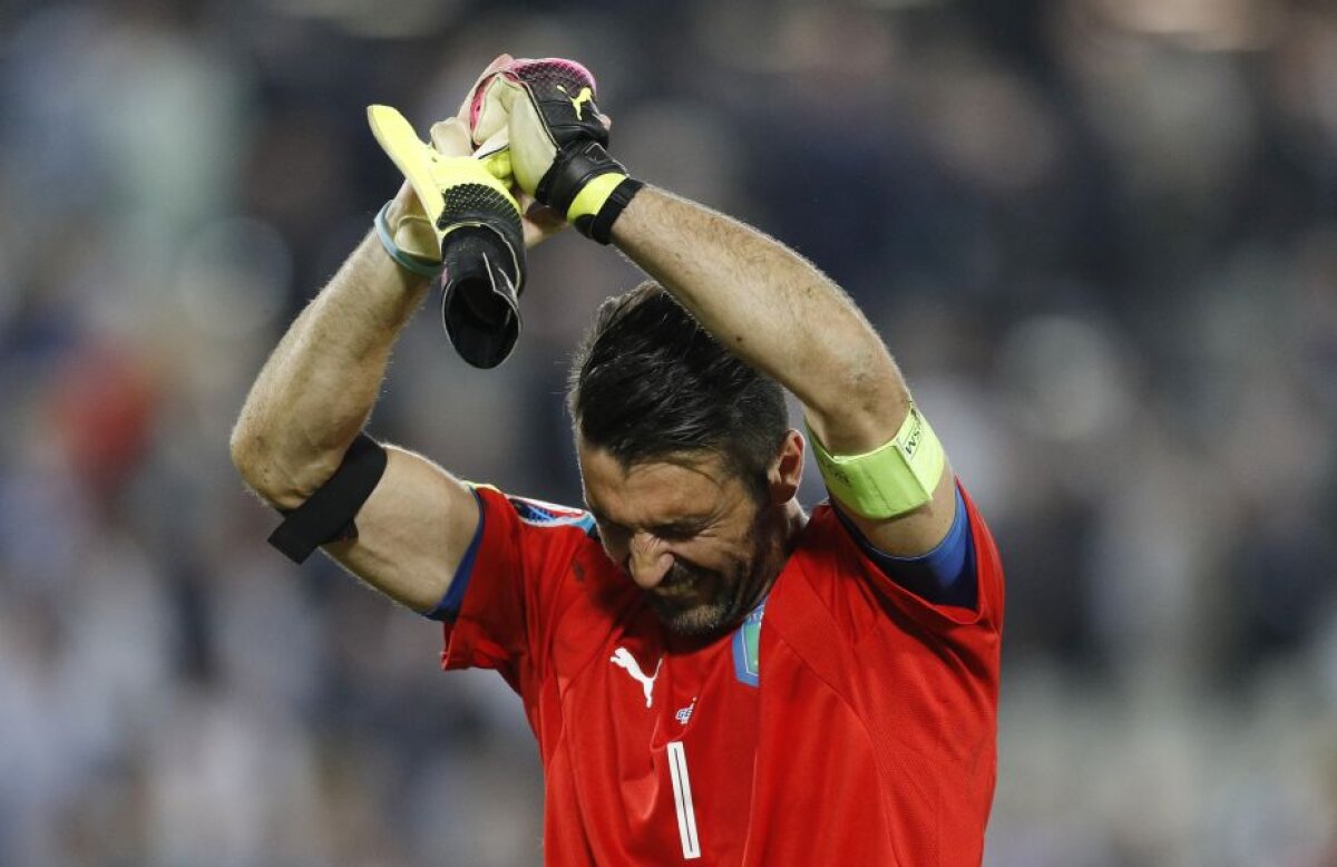 VIDEO+FOTO Ți se rupe inima! Buffon a plâns ca un copil după ce Italia a fost eliminată în sferturi de la EURO