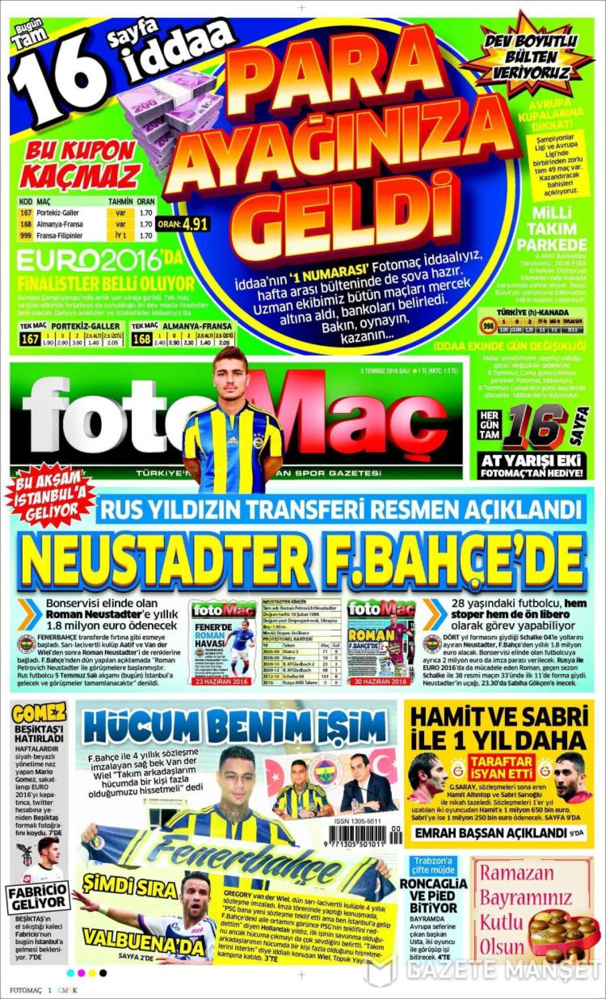 Ce scriu azi ziarele de sport din lume (5 iulie 2016)