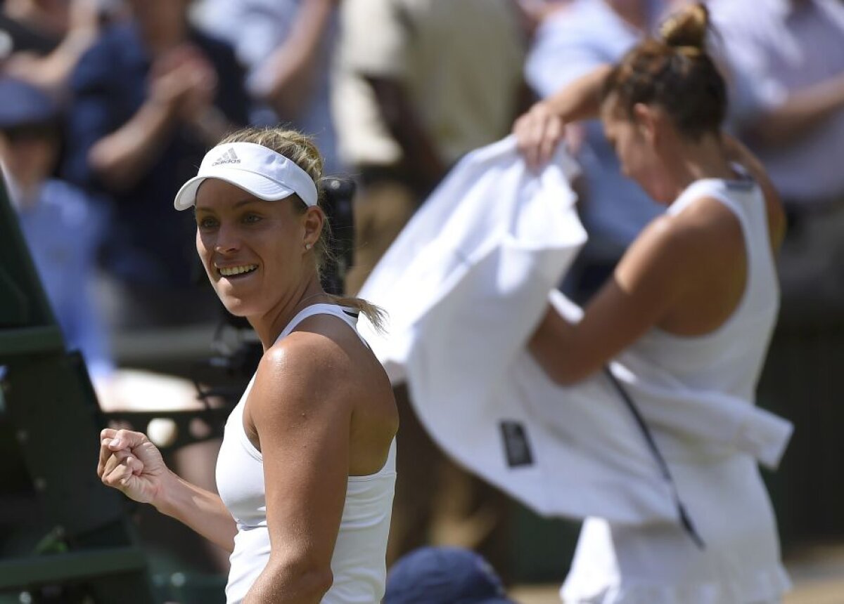 Zidul de iarbă » Halep s-a oprit în sferturi la Wimbledon, după un meci intens cu Kerber, care s-a apărat incredibil