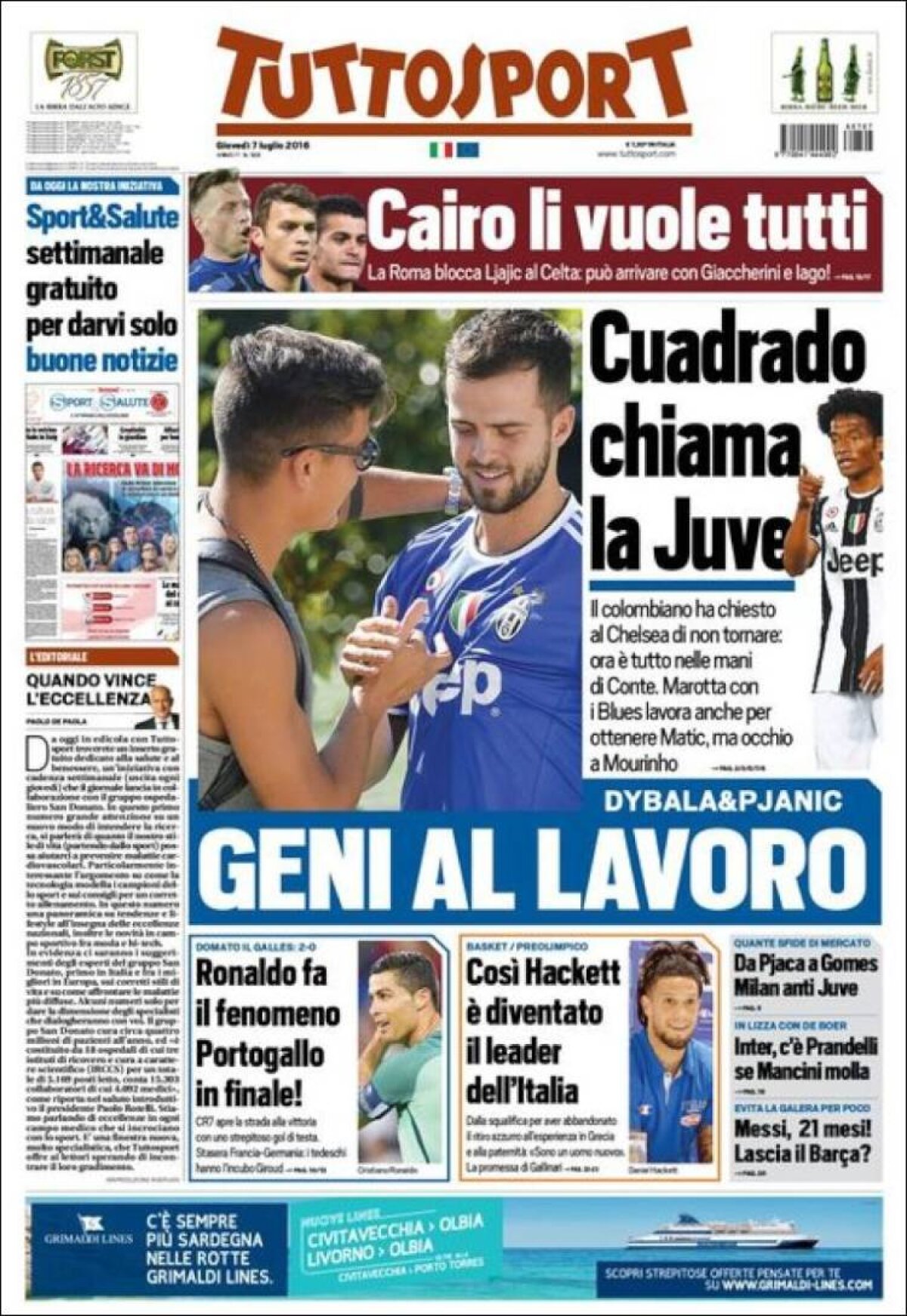 Ce scriu azi ziarele de sport din lume (7 iulie 2016)