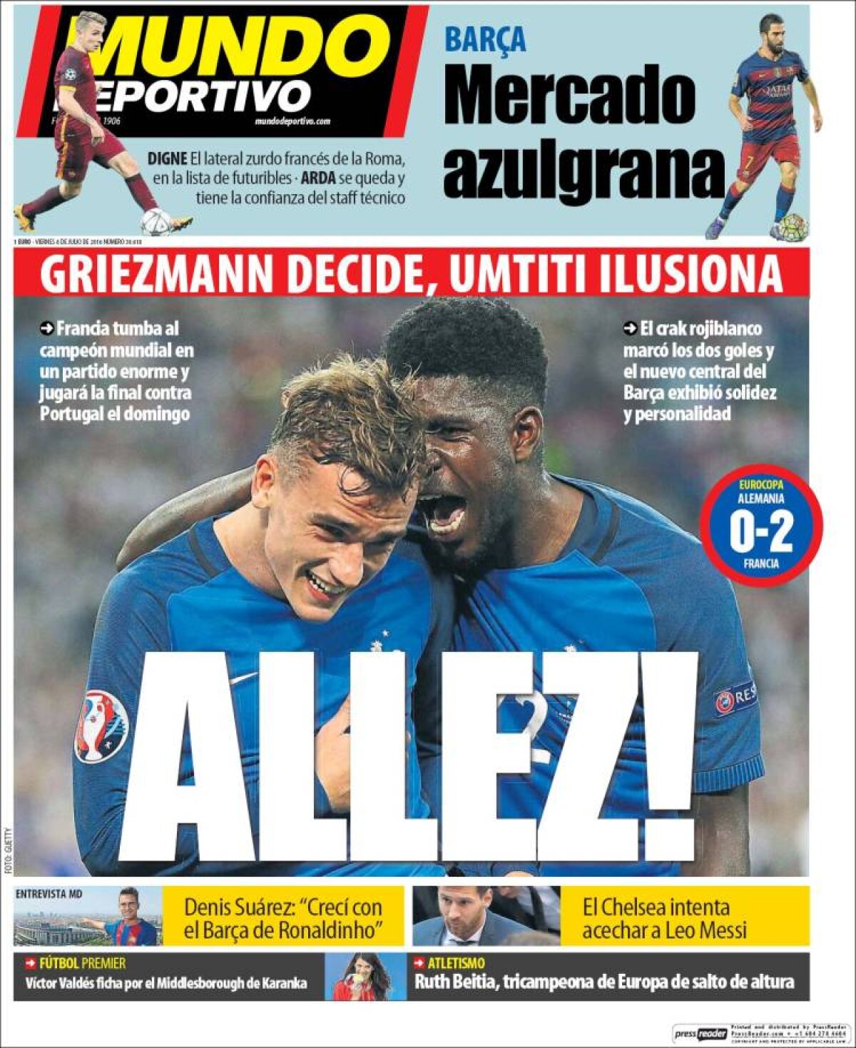 Ce scriu azi ziarele de sport din lume (8 iulie 2016)