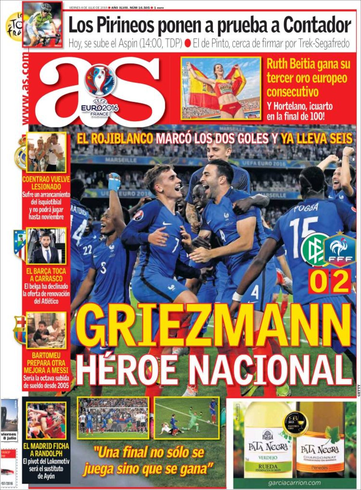 Ce scriu azi ziarele de sport din lume (8 iulie 2016)