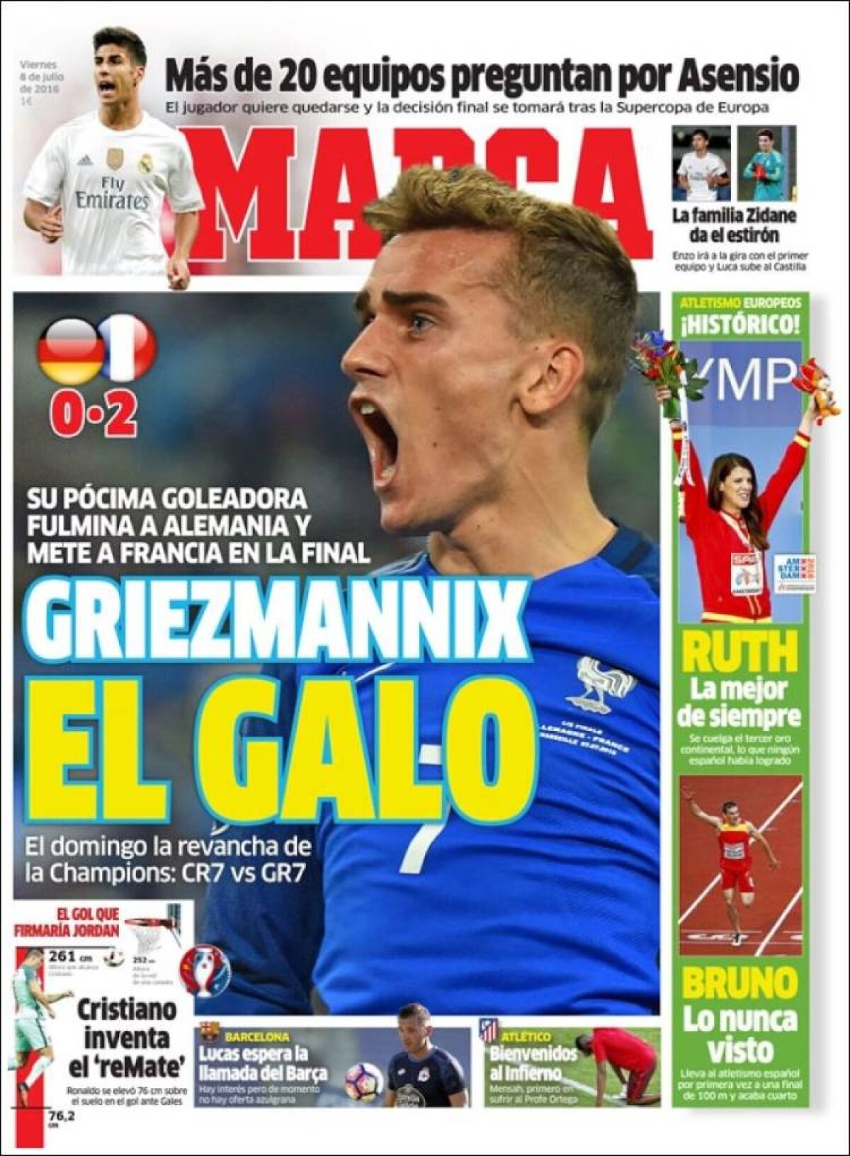 Ce scriu azi ziarele de sport din lume (8 iulie 2016)