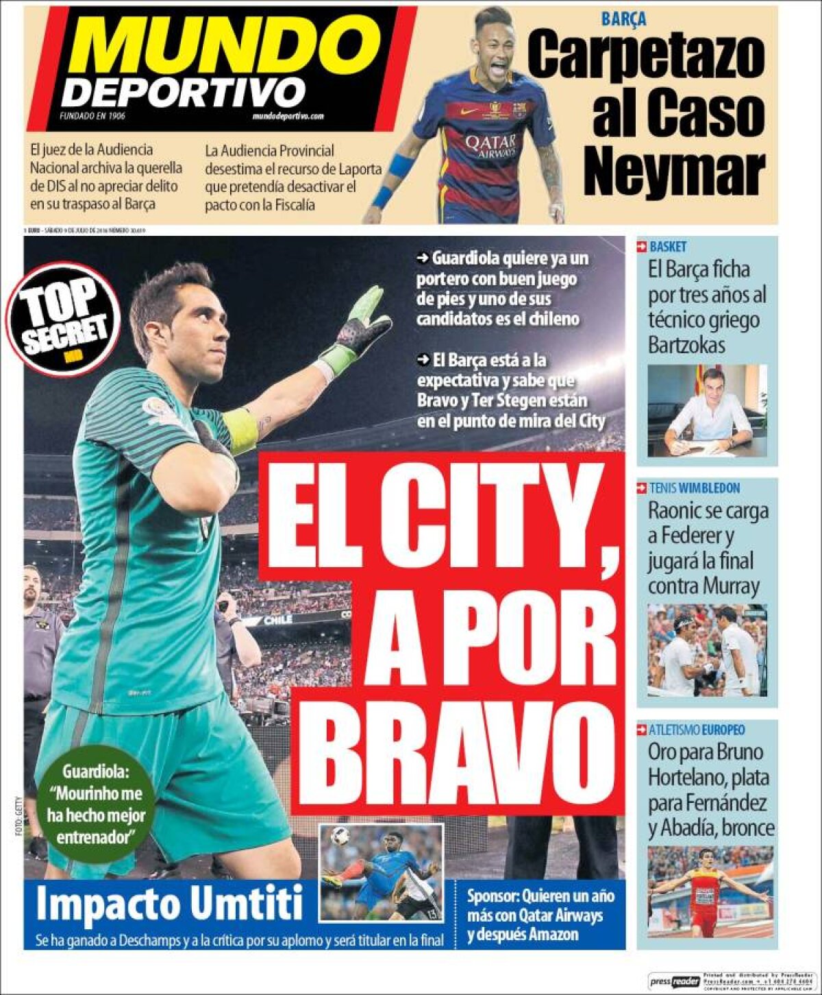 Ce scriu azi ziarele de sport din lume (9 iulie 2016)