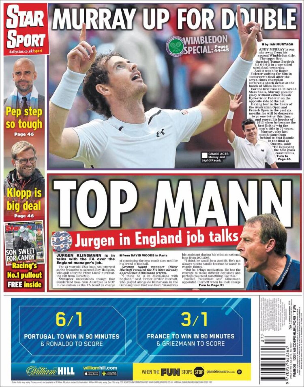 Ce scriu azi ziarele de sport din lume (9 iulie 2016)