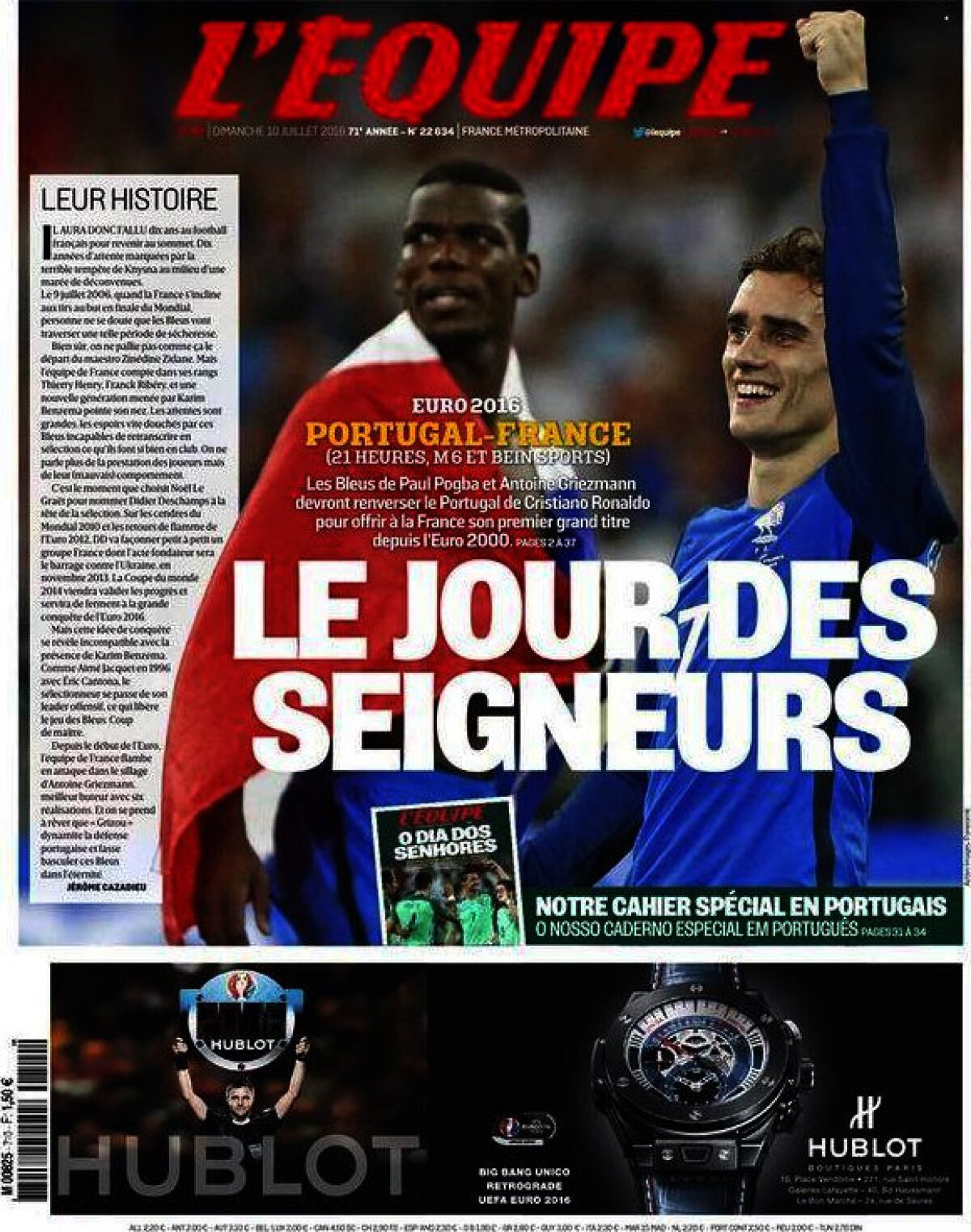 Ce scriu azi ziarele de sport din lume (10 iulie 2016)