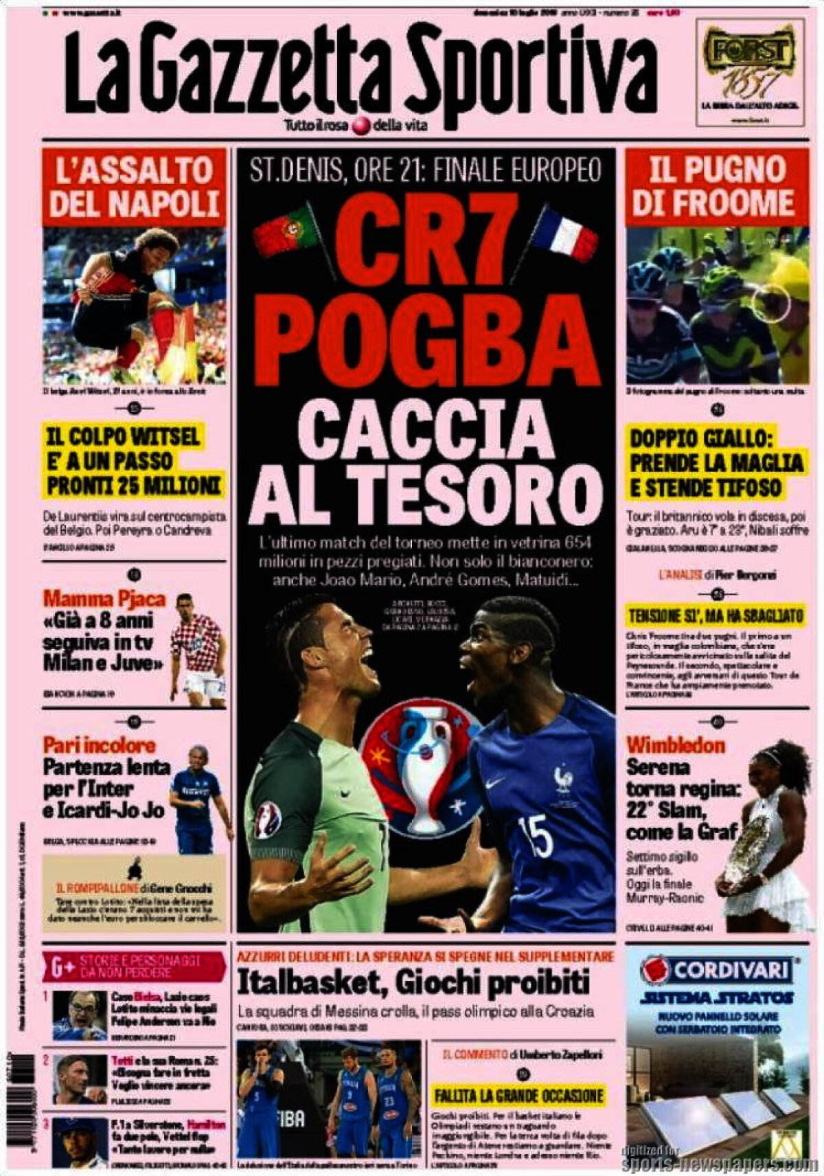 Ce scriu azi ziarele de sport din lume (10 iulie 2016)