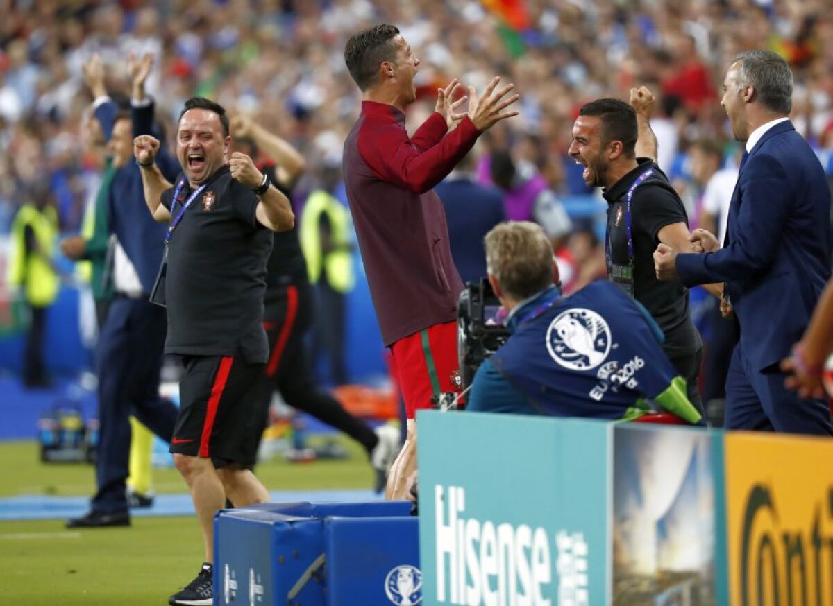 GALERIE FOTO Ronaldo, de la agonie la extaz! Bucuria portughezului după finala câștigată a fost de-a dreptul nebună! Francezii au rămas stane de piatră pe gazon