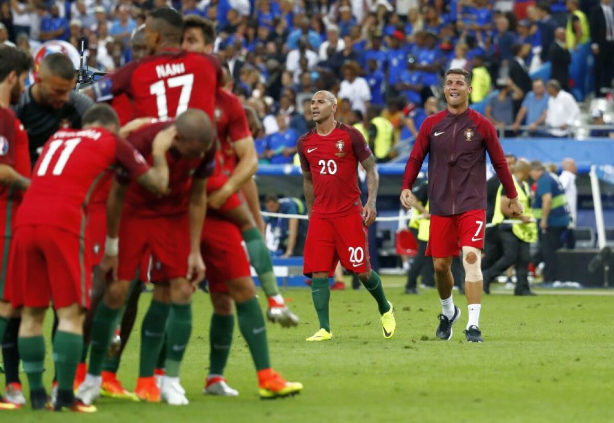 GALERIE FOTO Ronaldo, de la agonie la extaz! Bucuria portughezului după finala câștigată a fost de-a dreptul nebună! Francezii au rămas stane de piatră pe gazon