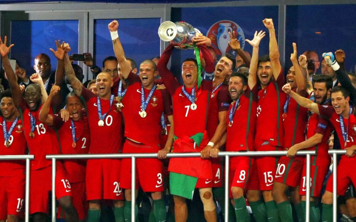 GALERIE FOTO Ronaldo, de la agonie la extaz! Bucuria portughezului după finala câștigată a fost de-a dreptul nebună! Francezii au rămas stane de piatră pe gazon