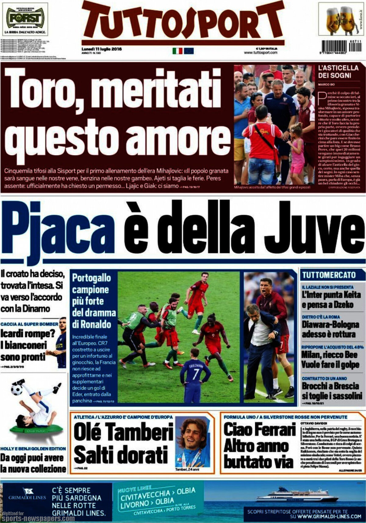 Ce scriu azi ziarele de sport din lume (11 iulie 2016)