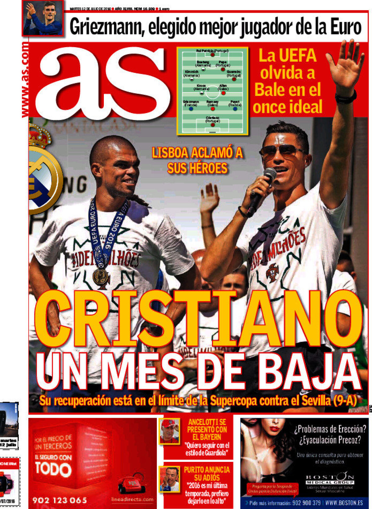 Ce scriu azi ziarele de sport din lume (12 iulie 2016)