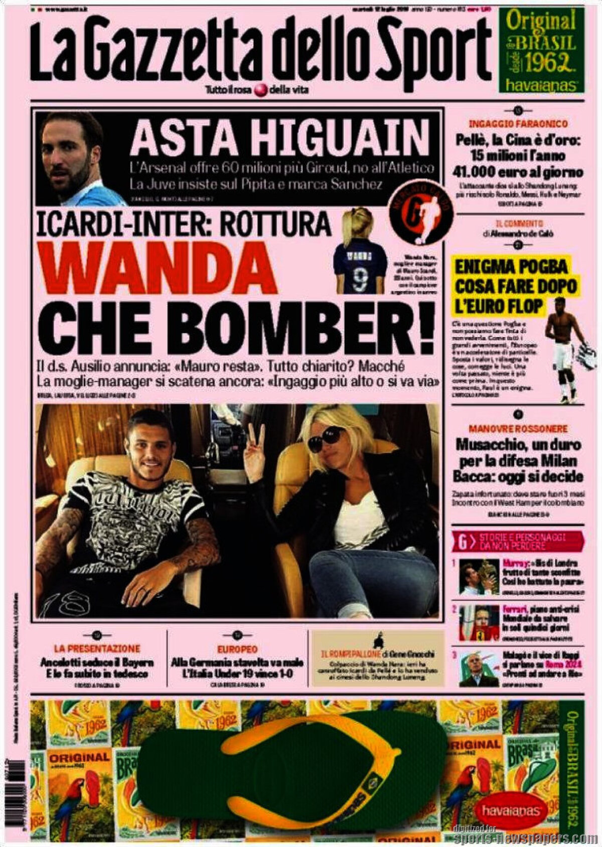 Ce scriu azi ziarele de sport din lume (12 iulie 2016)