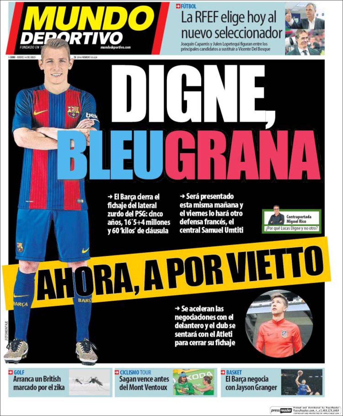 Ce scriu azi ziarele de sport din lume (14 iulie 2016)