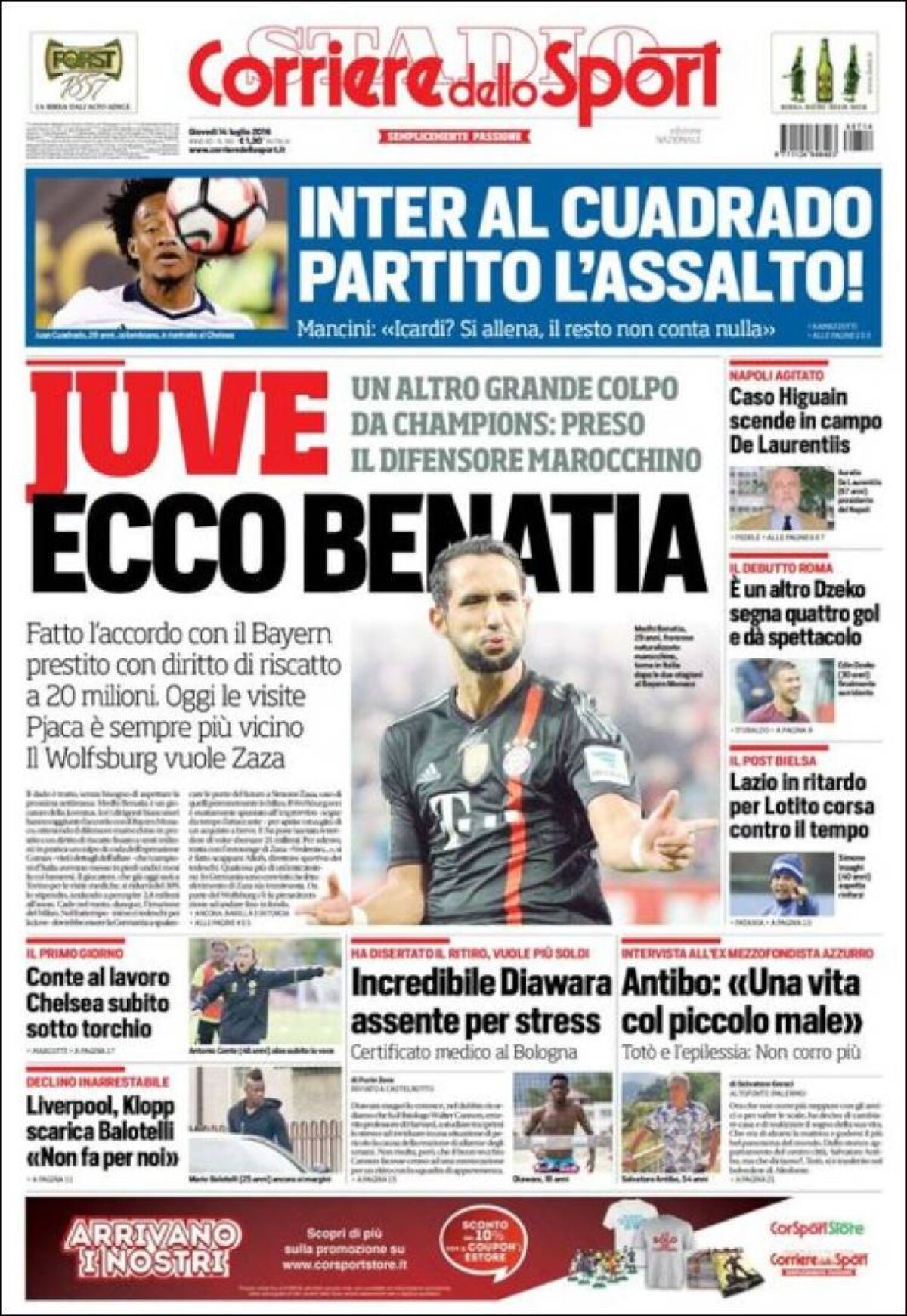 Ce scriu azi ziarele de sport din lume (14 iulie 2016)