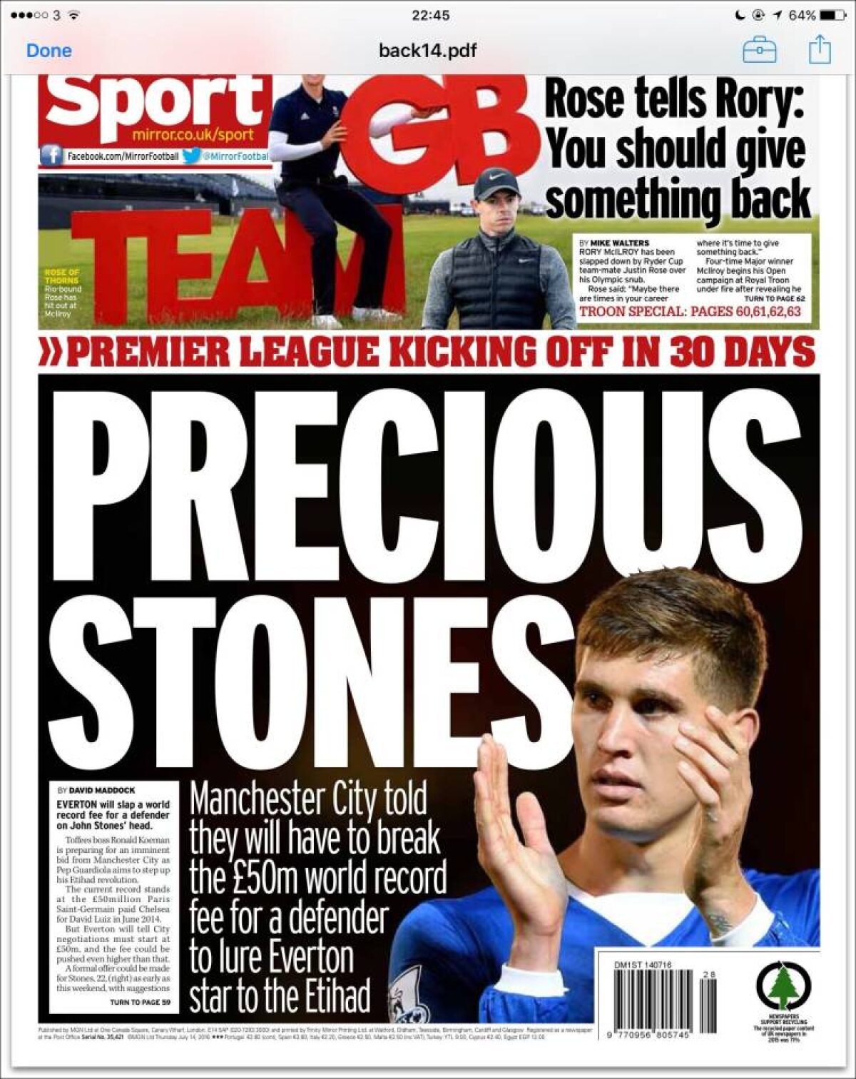 Ce scriu azi ziarele de sport din lume (14 iulie 2016)