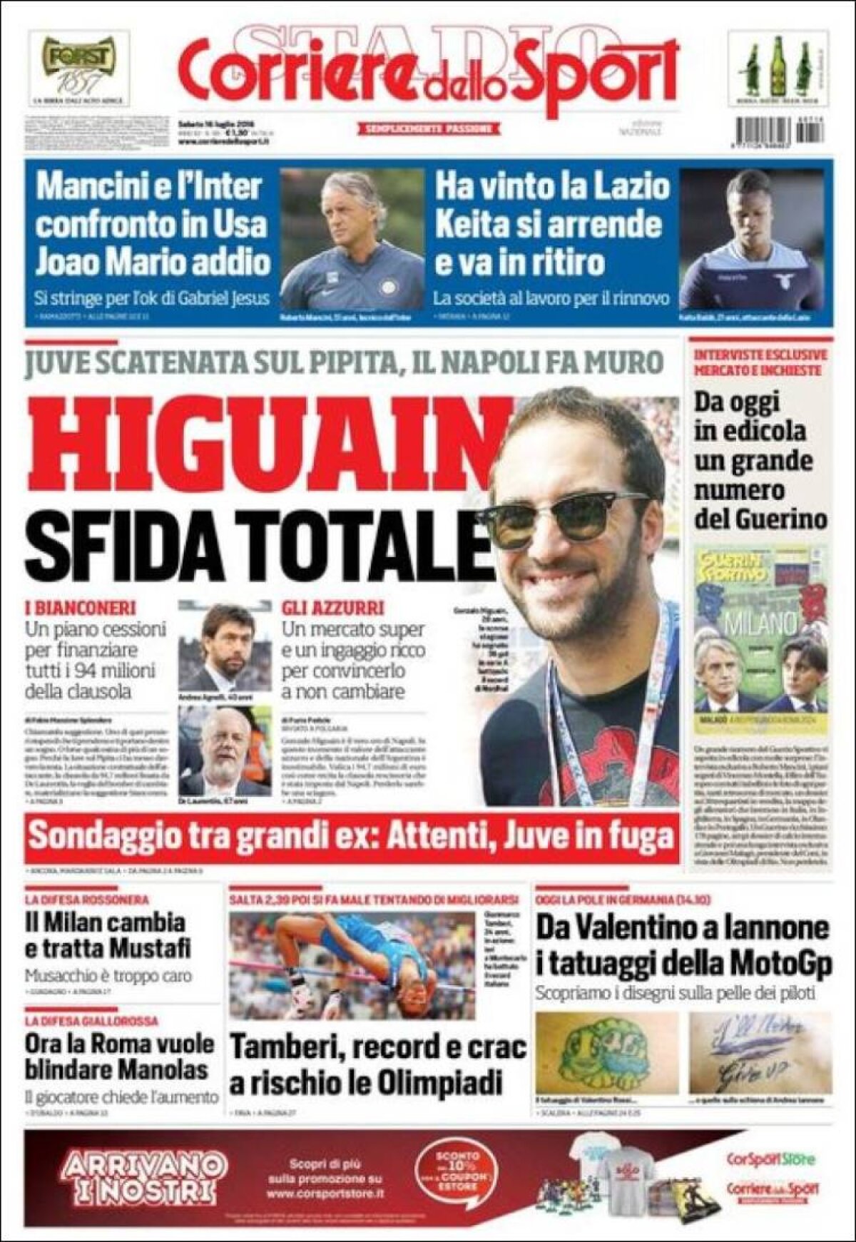 Ce scriu azi ziarele de sport din lume (16 iulie 2016)